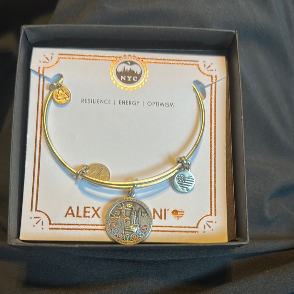 Alex and Ani Gold and Silver NYC Charm Bracelet